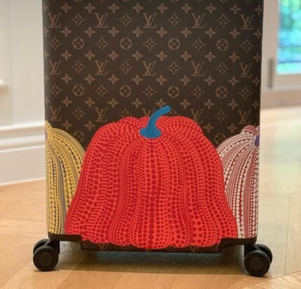 Louis Vuitton Horizon 55 suitcase - Large Red Pumpkin Design With Black Dot