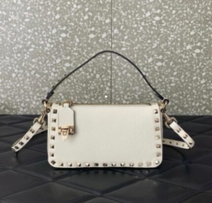 Valentino Garavani Rockstud Small Bag - White
