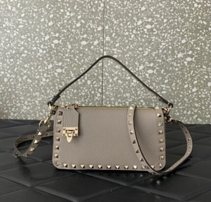 Valentino Garavani Rockstud Small Bag - Grey