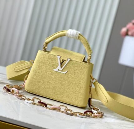 Louis Vuitton Capucines bag in a Sun Beam Yellow.