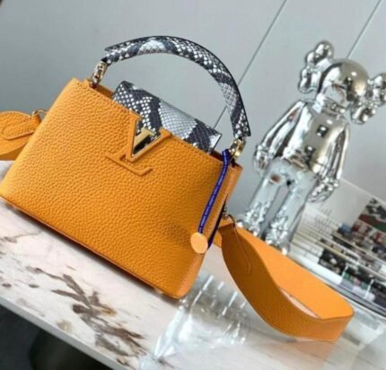 Louis Vuitton Capucines. bag the color - Yellow/orange