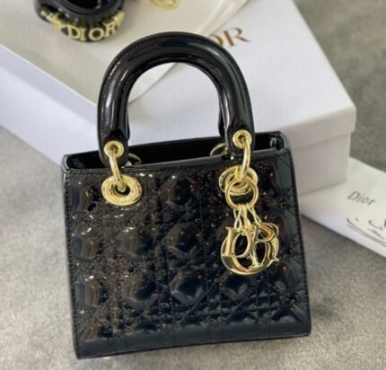 Lady Dior Bag – Black Patent Leather