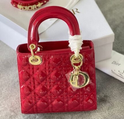 Lady Dior Bag – Cherry Red Patent Cannage Calfskin