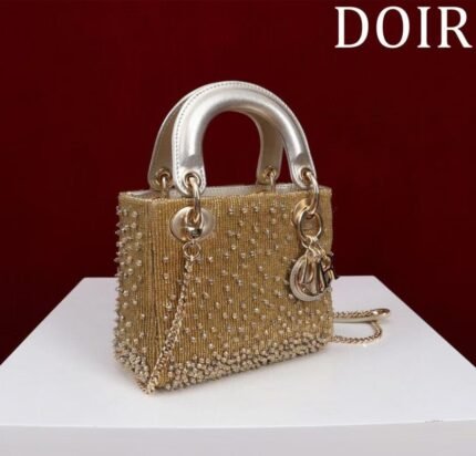 Dior Lady Dior – Gold/Champagne Embellished Edition