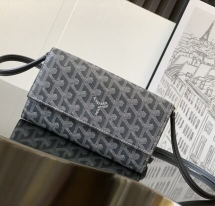 Goyard Varenne Continental Wallet – Black/Dark Grey