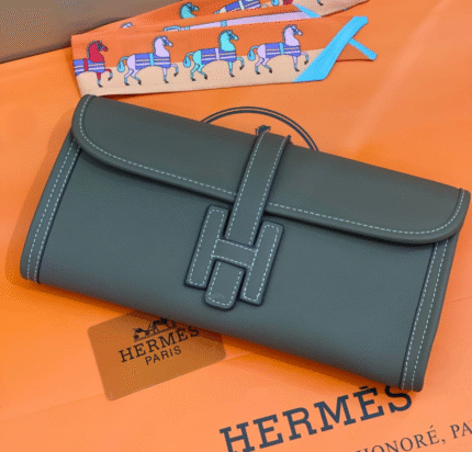 Hermès Jige Elan 29 Clutch in Etain