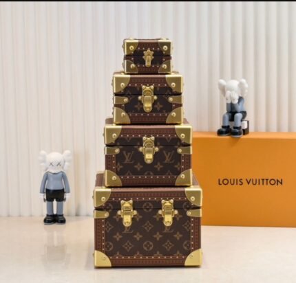 Louis Vuitton Pyramid Trunk (Malle Pyramide) -  Monogram Canvas with Brown and Gold Accents