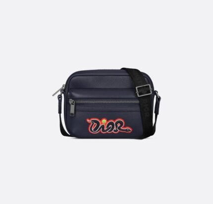 Dior Mini Rider 2.0 Zipped Messenger Bag - Black