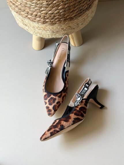 Leopard Print Slingback Heels