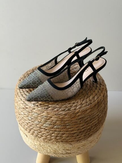 The Mesh Monogram Slingback