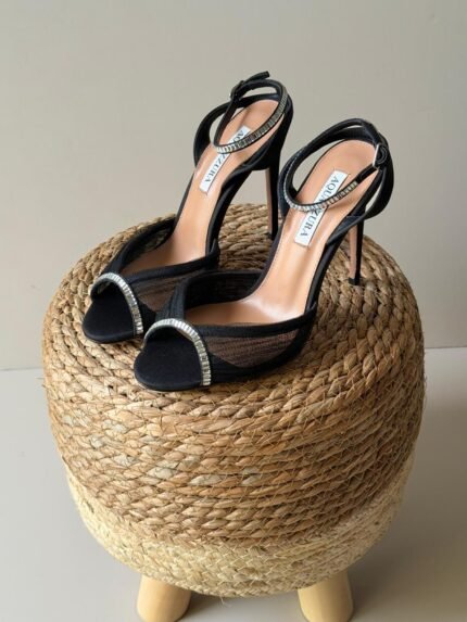 Noir Luxe Mesh Stilettos