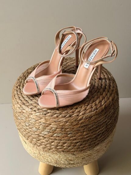 Nude Grace Mesh Stilettos