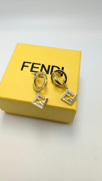 Fendi FF Baguette Hoop Earrings