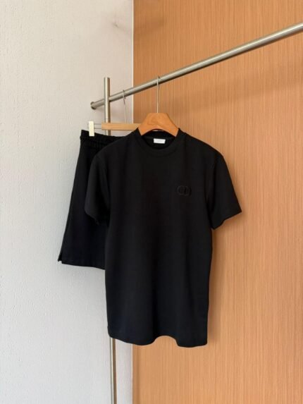 Dior CD Icon T-Shirt & Shorts Set (Black)