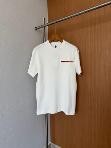 Prada Triangle Patch Pocket Tee