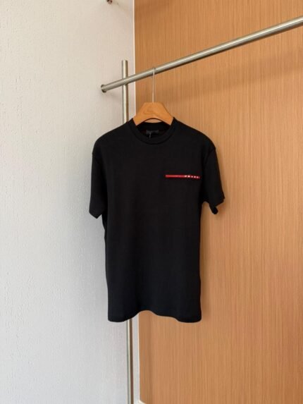 Prada Enamelled Triangle Logo Pocket T-Shirt