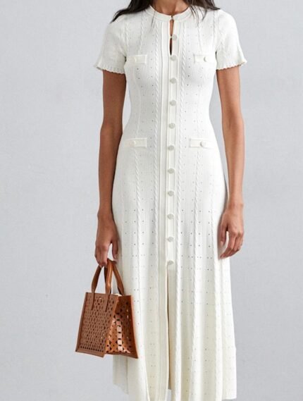 Minimalist Ivory Maxi Dress